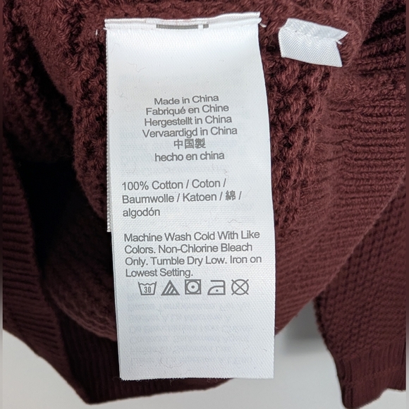 J.Crew Men's Check-Stitch Cotton Shawl Cardigan Sweater Burnt Henna Preppy - Picture 7 of 7